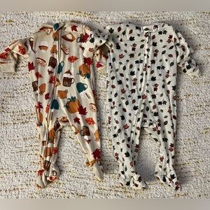 Fall baby footies